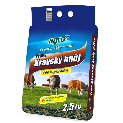 AGRO Pravý kravský hnůj - 2,5Kg