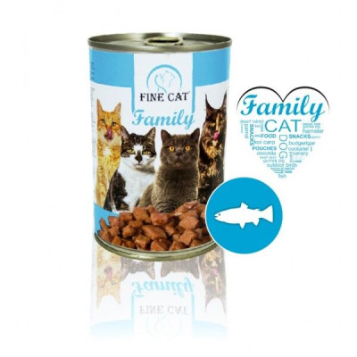 FINE CAT Family konzerva pro kočky s rybou 415 g